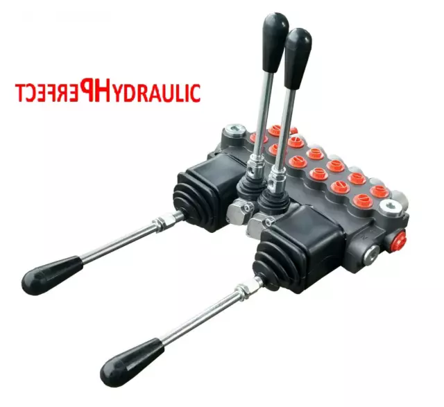 Distributeur hydraulique 6 elements + 2x Joystick 40L 6 x Double Effet D40/6