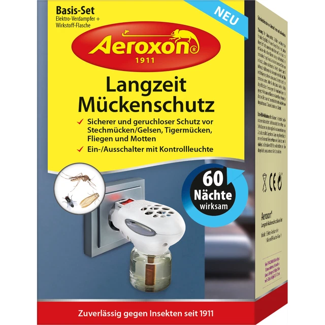 Aeroxon Mückenschutz elektrisch Mückenstecker für die Steckdose Insektenschutz