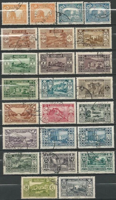 Liban Lebanon 1930 used Mi.165/85 I+II Freimarken Definitives Landschaft [ge450]