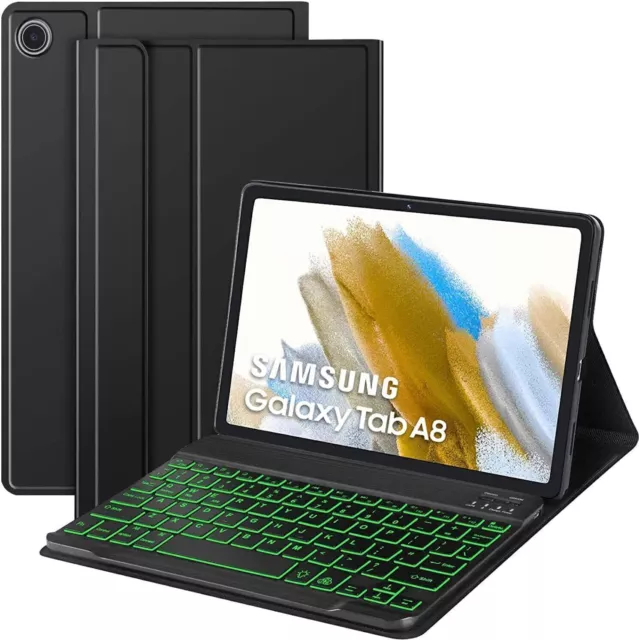 For Samsung Galaxy Tab A8 10.5" SM-X200/X205 Smart Case With Backlit Keyboard AU