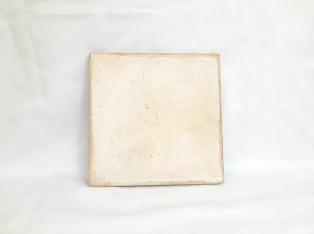 Vintage Japanese Tile Rare Antique Condition Ceramic Collectible Flower Art Tile 6