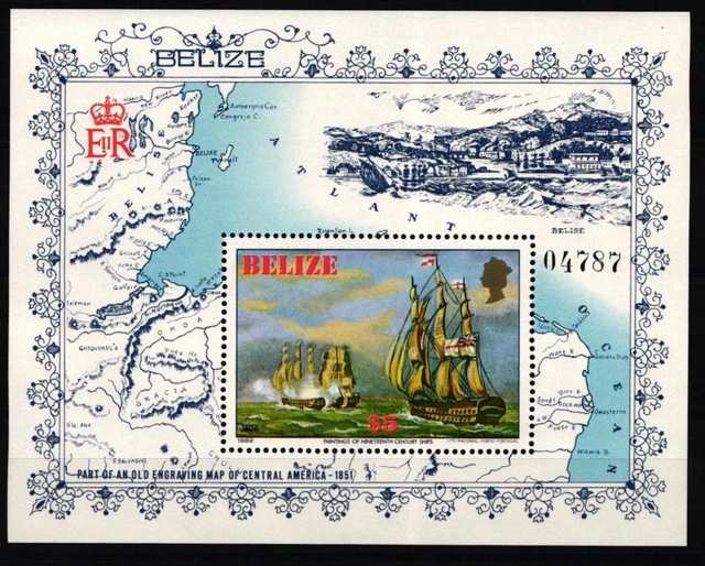 Belize Block 48 postfrisch Schifffahrt #JH876