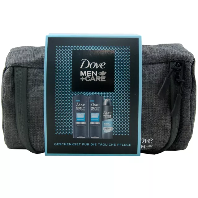 Dove Hommes + Soin Set de Cadeau Clean Comfort 2 X Douche + 1 X Déodorant Spray