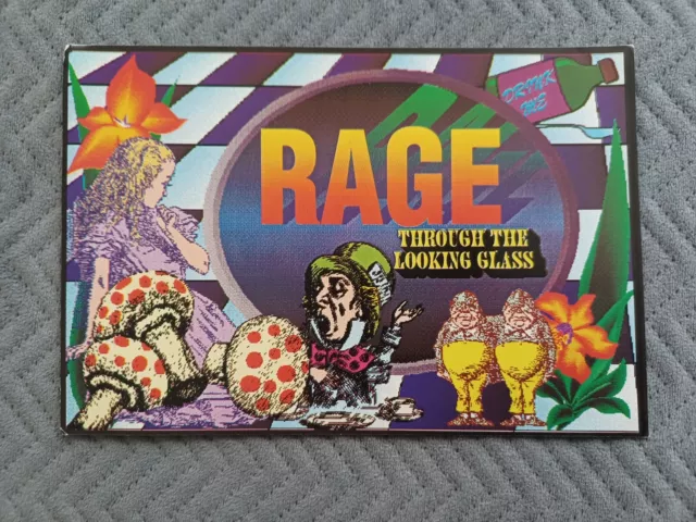 Acid House Rave Flyers 1991 RAGE Through The Looking Glass Heaven Flyer