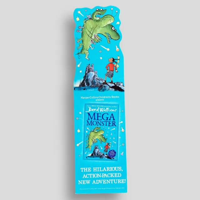 Mega Monster David Walliams Collectible Promotional Bookmark -not the book 2