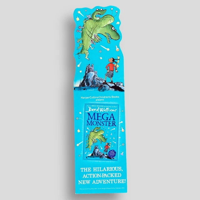Mega Monster David Walliams Collectible Promotional Bookmark -not the book 2