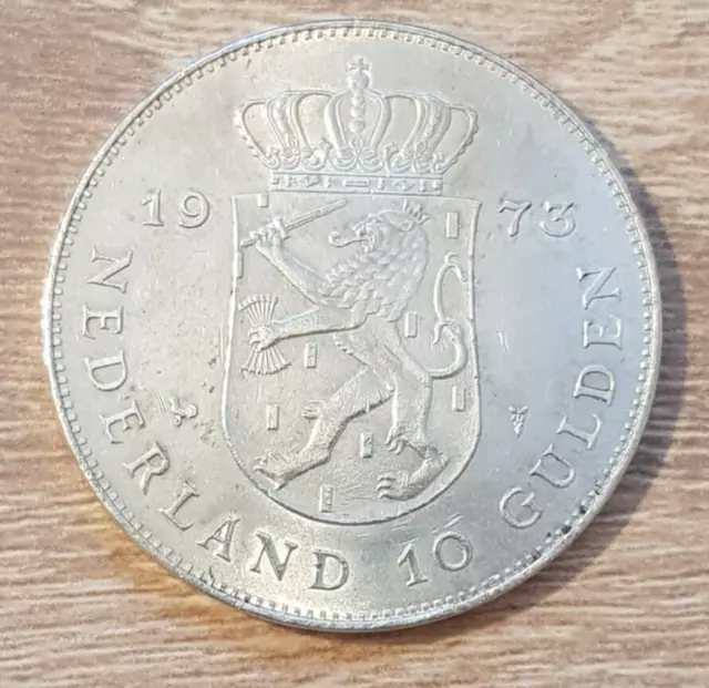 Niederlande 10 Gulden 1973 Utrecht Münze, Juliana, Utrecht,  Silber, #scho 4-13