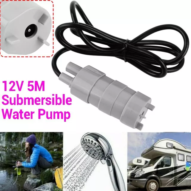 UK 12V Water Pump Submersible Caravan Camper Motorhome High Flow Water Pump