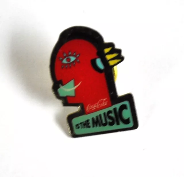 Coca Cola Coke USA Lapel Pin Button Badge Anstecknadel - roter Kopf Musik