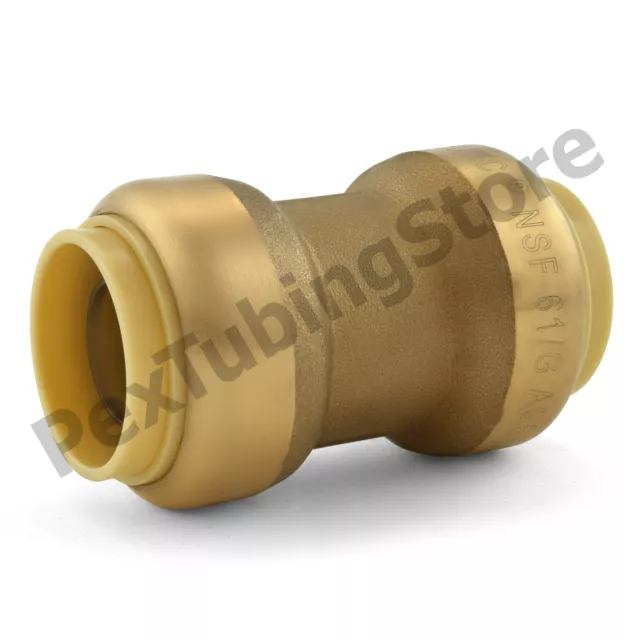 3/4" Sharkbite Style (Push-Fit) Push to Connect Lead-Free Brass Coupling Fitting