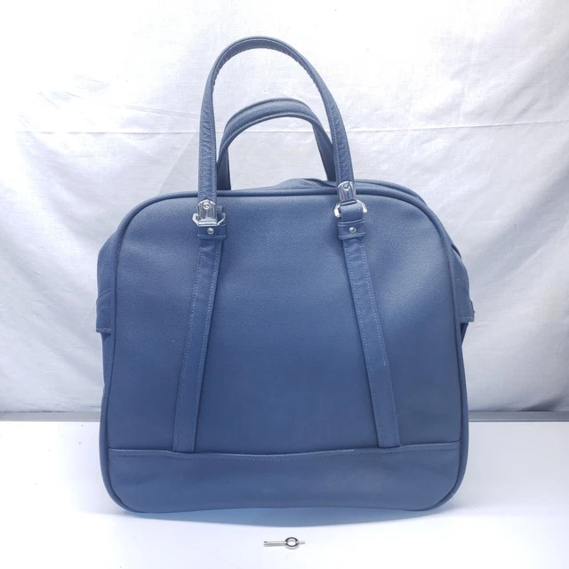 VINTAGE BLUE AMERICAN TOURISTER Tiara Soft Sided Carry On Tote Bag Luggage W/key