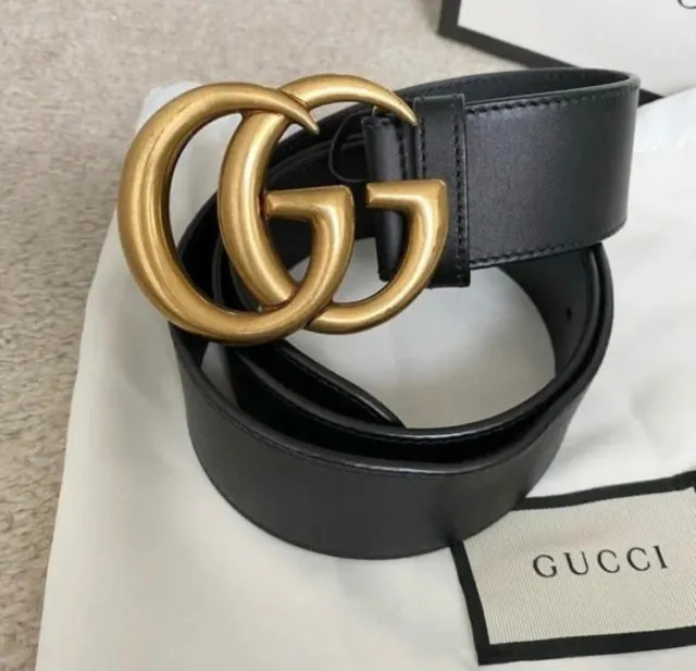 Gucci belt Leather black size 100