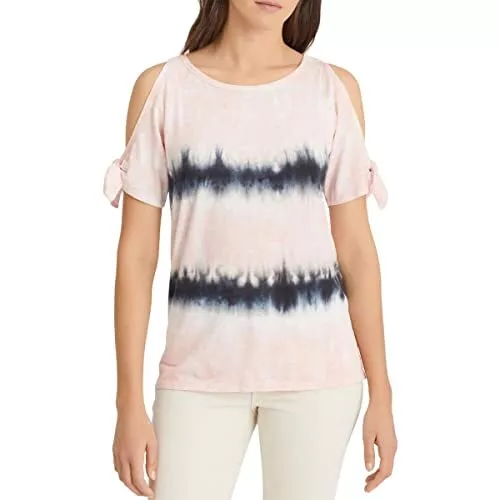 $54 Sanctuary Lou Lou Cold Shoulder Tie Dye Pullover Top Pink Size XS (STAINED)