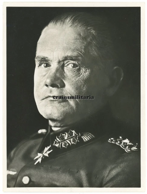 ORIG. RIESEN KAUF-FOTO Portrait General Werner von BLOMBERG mit PLM ...