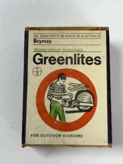 Brymay Greenlites Waterproof Matches for Outdoor Workers Plywood Matchbox