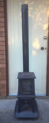 Antique  Metters Chef Cast Iron Pot-Belly Wood Fire Stove 3