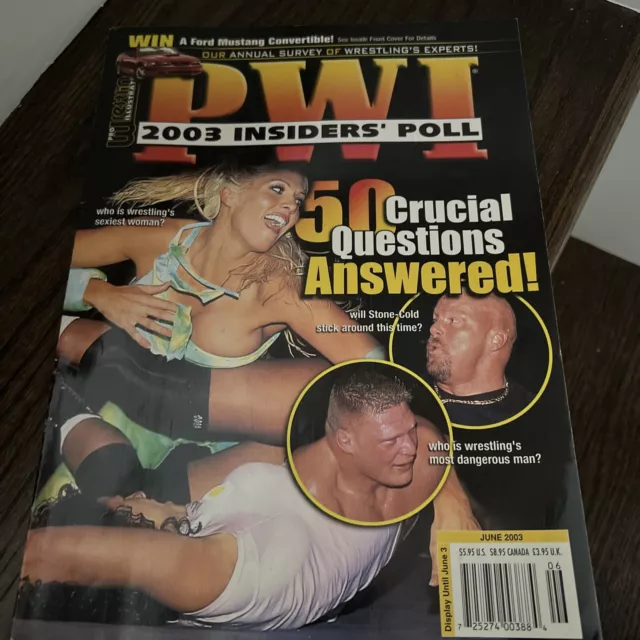 Pro Wrestling Illustrated June 2003 Insiders Poll Torrie Wilson Brock Lesnar WWE