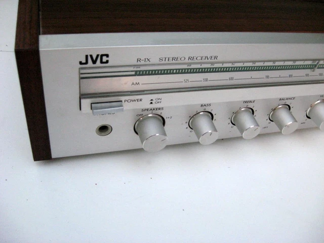 Vintage JVC R-IX AM FM Stereo Receiver Aluminum front