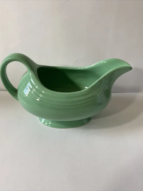 Fiesta Ware Light Green Gravy Boat Excellent Condition Pre 1986 pin hole see pic