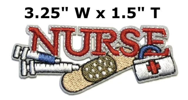 Nurse Band Aid Patch Embroidered Iron-On Applique Medical RN Clinic EMT