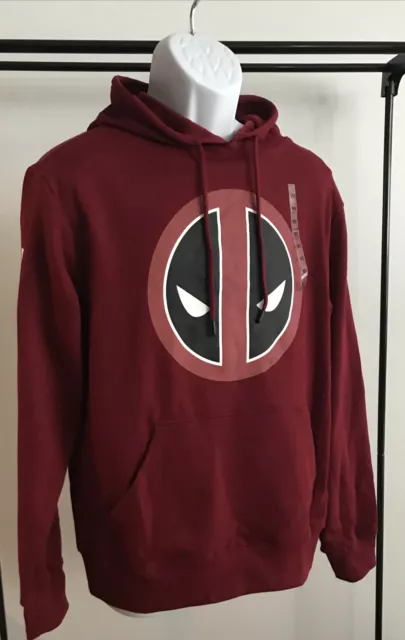 Hoodie NEW Marvel Comics DEADPOOL Graphic Jacket Adult Men's Medium Pullover NWT