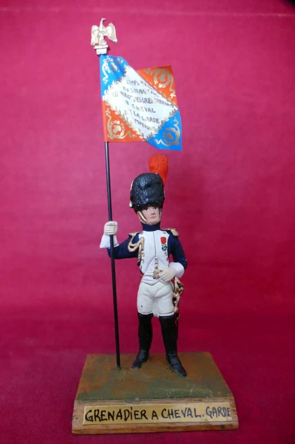 Soldat De Plomb Guy Renaud – Porte-drapeau 9ème Hussards – 1er Empire – 54mm
