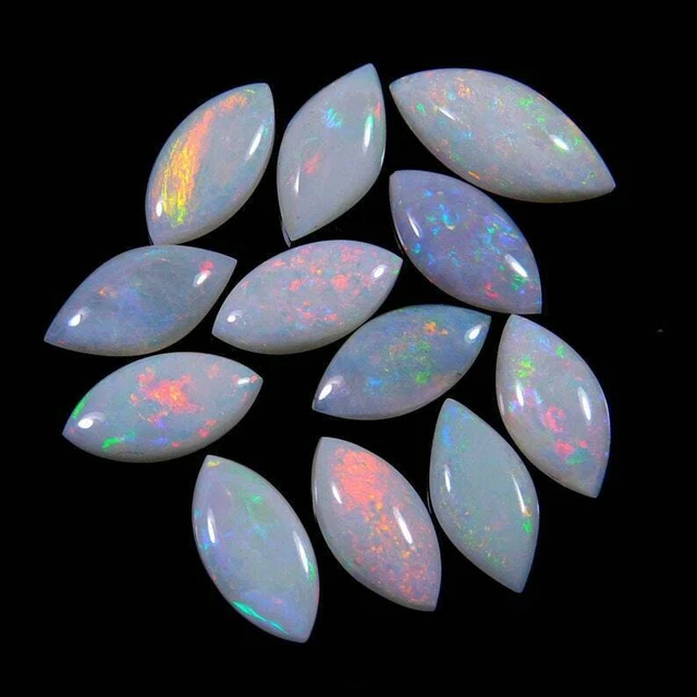 Superbe lot d'opale australienne de 12 x 6 mm, forme marquise, opale de...