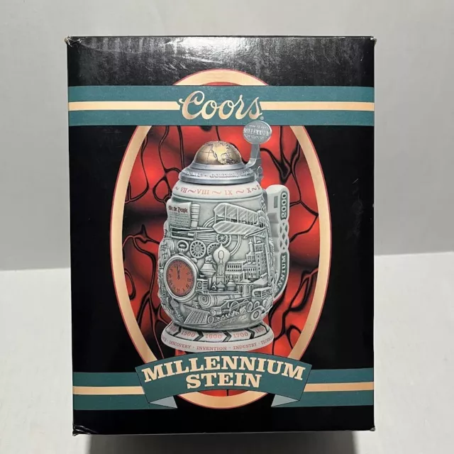 Coors Brewing Beer Millennium Stein 1000-2000 Brand New With COA