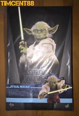 Ready! Hot Toys MMS495 Star Wars Episode II Attack of the Clones Yoda 1/6 New