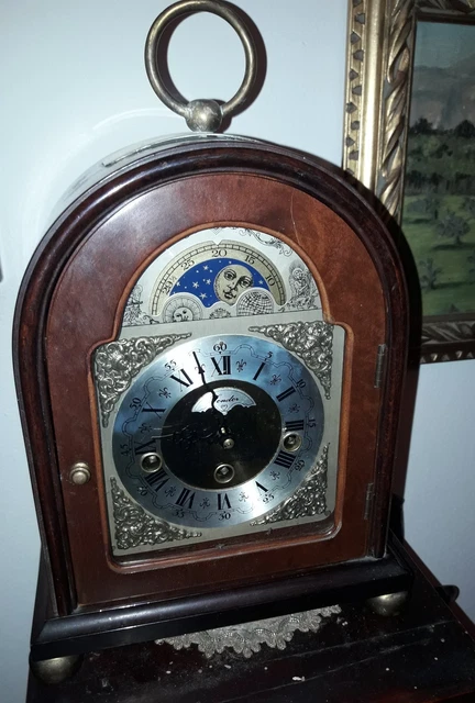 VECCHIO OROLOGIO Da Tavolo Con Fasi Lunari Sondor-Old Table Clock