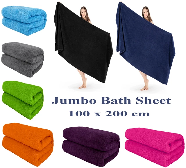 Extra Large Super Jumbo Bath Sheets 100% Egyptian Cotton Big Bathroom Towels