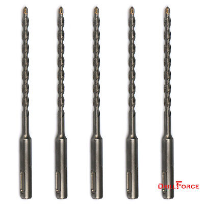 5PCS 1/4" X6" Drill Bit Set SDS Plus Rotary Hammer Concrete Masonry Carbide Tip