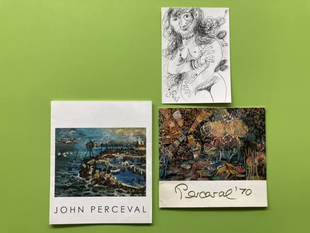 JOHN PERCEVAL AUCTION CATALOGUES and PROMOTIONAL CARD