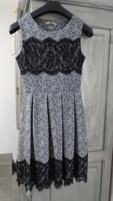 Robe été 100% Lin Noir Etam - Taille 38, Bretelles Réglables - Occasion Parfait état