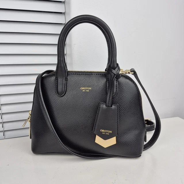 Muse Griptop Oroton Muse Bag OROTON MUSE MICRO Grip Top Black