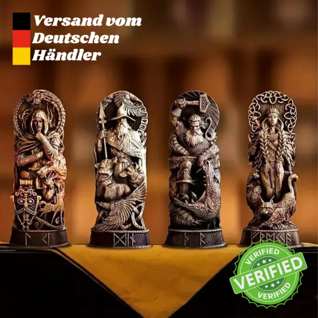 Skulptur "Altars" - Von Odin, Freya, Loki, Thor - "Nemesis" Wikinger - Götter -