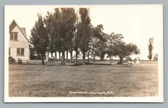 Country Club GAYLORD Michigan RPPC Golf Course Vintage Photo ca. 1930s