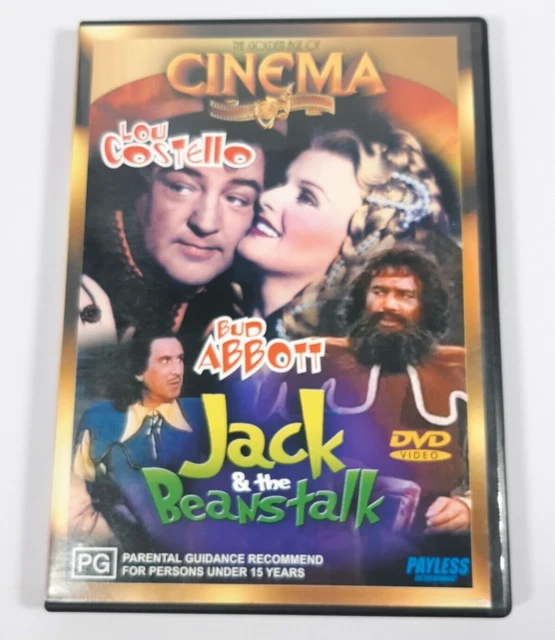 Jack and the beanstalk movie pal pg dvd region 4 vgc lou costello 4 99