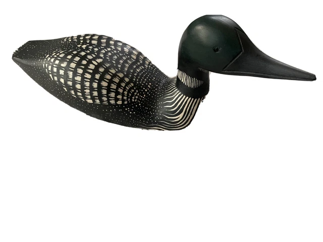 Large Common Loon Carving - 24” Long - Signed by the Artist