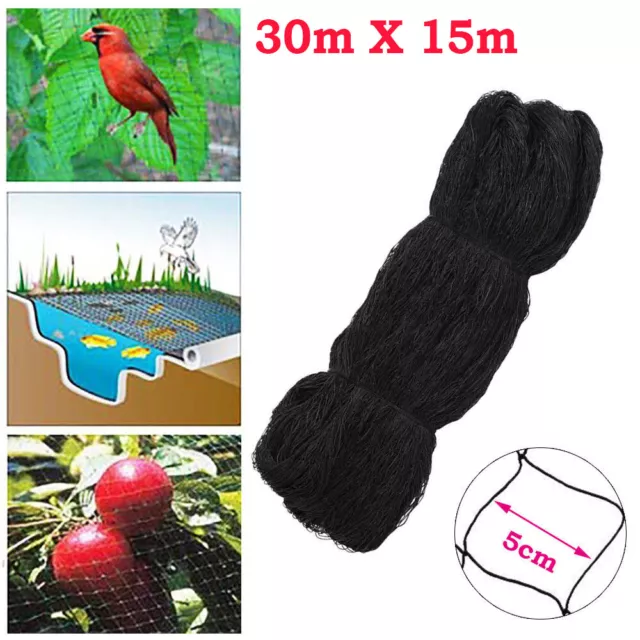 100x50ft Nylon Anti Bird Netting Pond Net Plants Veg Fruit Garden Protection