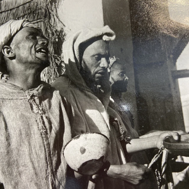 Postcard MOROCCO Blind Beggars Casablanca La Cigogne RPPC Real Photo