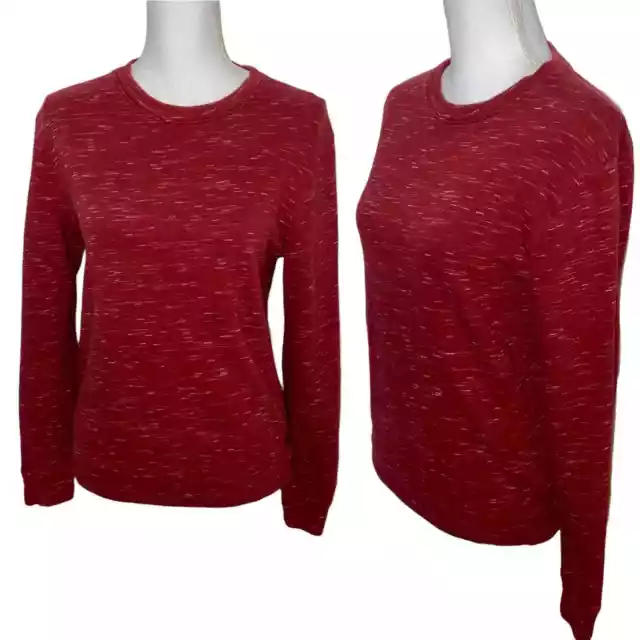 APC Crewneck Sweatshirt Cotton Blend Red Spacedye Rue Madame Paris, Size XS