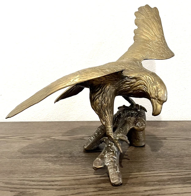 Bald Eagle Bronze Sculpture Big Bird Statue Art Deco Figure Indoor Outdoor
