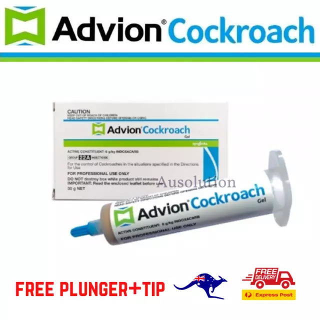 Genuine Syngenta Advion Cockroach Gel German Roach SYDNEY STOCK 1 x 30g Tube