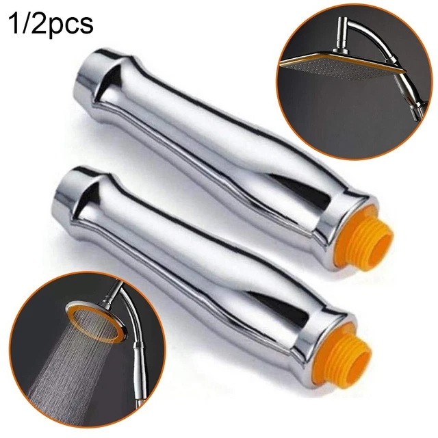 Adaptateur Coudé Pour Robinet De Douche – 2 Pièces En Cuivre Chromé – Réglable 13-18 Cm – Filetage 1/2″ Et 3/4″