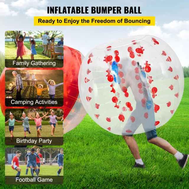 VEVOR 1.2M Inflatable Bumper Ball Bubble Soccer PVC Kind Familienspaß Fußball 2