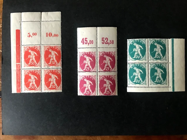 Briefmarken, Altdeutschland, Bayern, 1920 LOT aus MI 178-186, * **