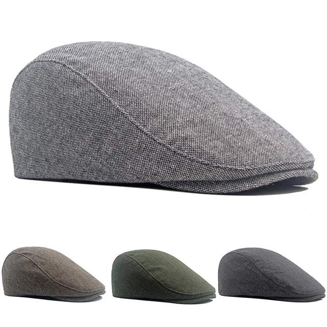 Elegante cappello piatto da uomo a spina di pesce cappello da panettiere taglia classica
