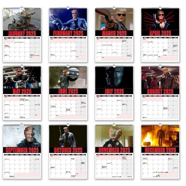 WALL CALENDAR 2025 Funny Donald Trump Wall Terminator Trumpinator ...