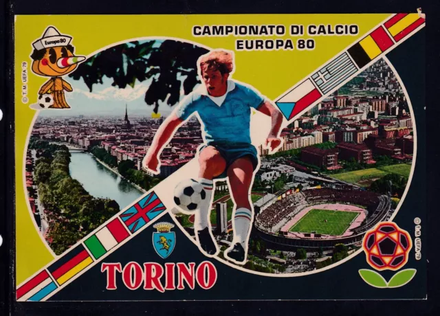 Cartolina Torino Campionato di Calcio Europa 80 A2964